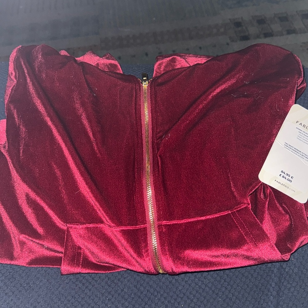 Fabletics Donna Velour Velvet Hoodie Crop